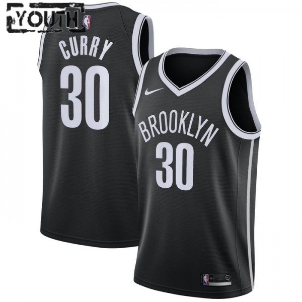 Brooklyn Nets Trikot Seth Curry 30 Nike 2022-23 Icon Edition Schwarz Swingman - Kinder